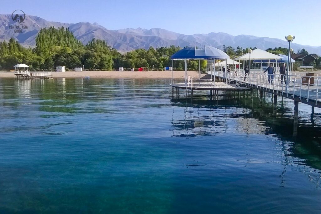 Hotel accommodation pier in Cholpon Ata, Issyk Kul