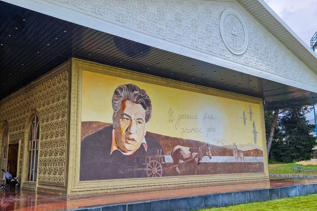 Tsyngyz Aitmatov mausoleum in Cholpon Ata, Issyk Kul