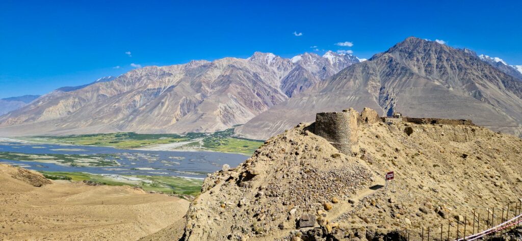 Yamchun Festung in Wakhan, Pamir und ein Blick auf den Wakhan Korridor in Afghanistan