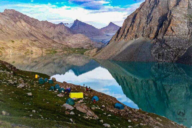 Tent camp in Ala-Kol lake