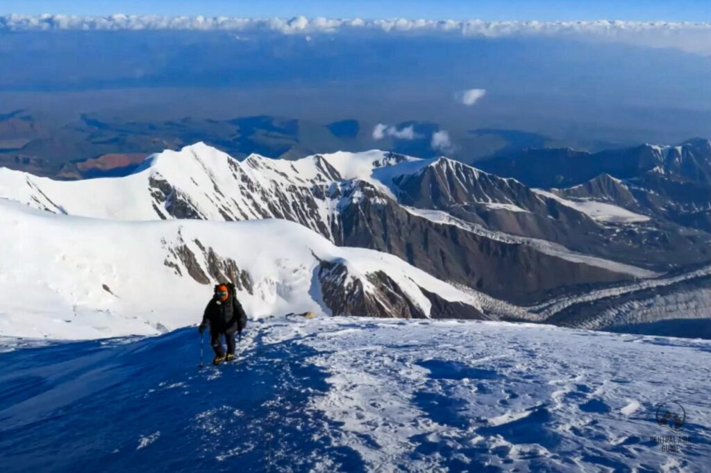 Ascending to Lenin Peak from Alai Valley, Kyrgyzstan