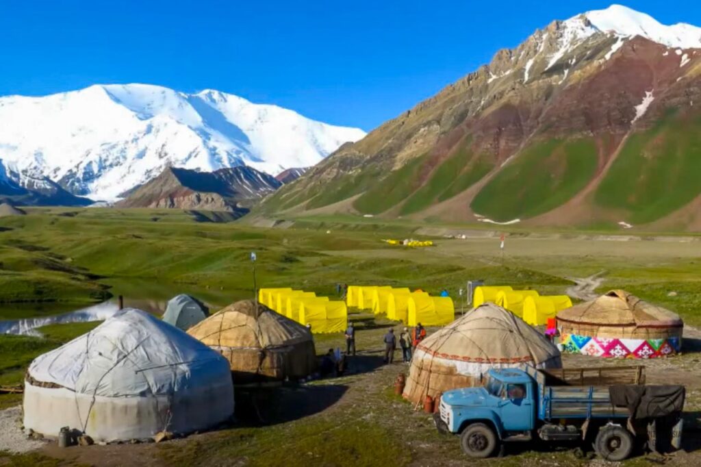 Lenin Peak base camp in Alai