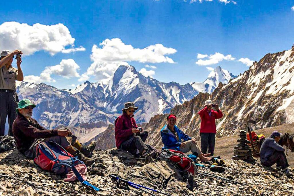 Ak Tubik pass in Asian patagonia, Karavshin valley, Kyrgyzstan