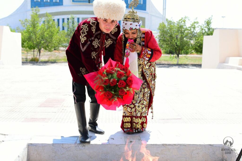 A Couple Wearing Wedding Traditional Clothes