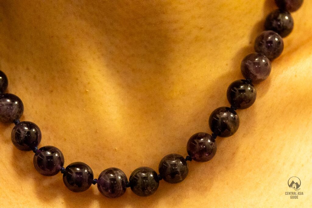 Handmade gemstone necklace from Pamir, Tajikistan