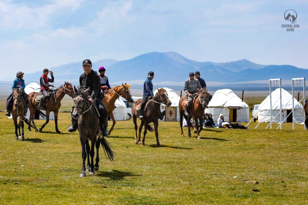 Horses and yurts in Song Kul