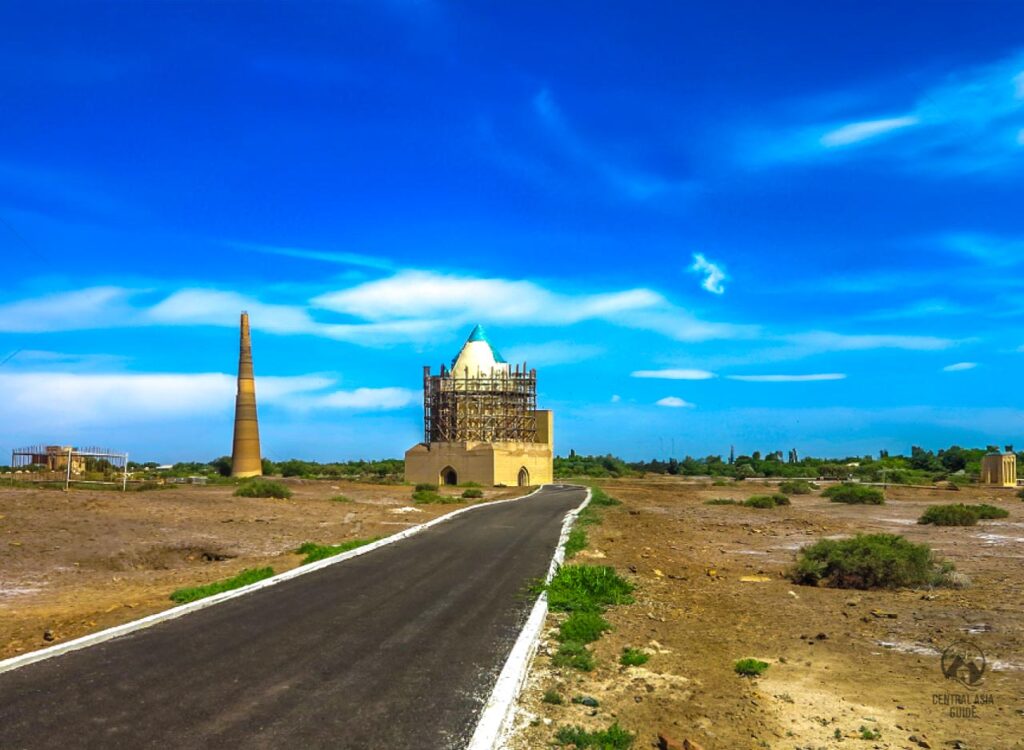 Kunya Urgench archaeological site restoration in northern karakum desert