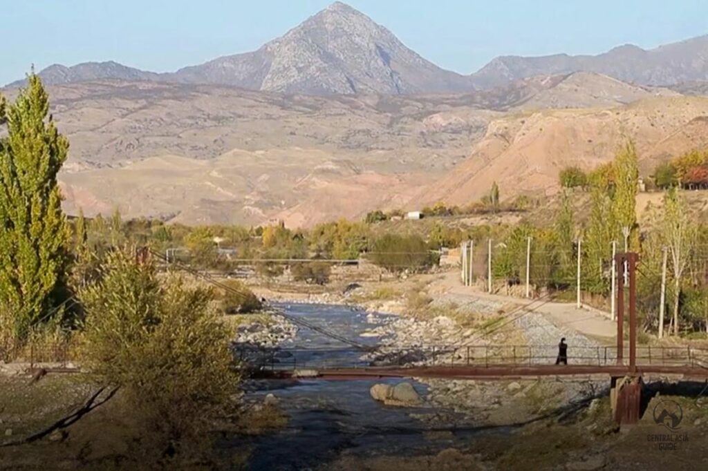 Bridge over Mailuu Suu river