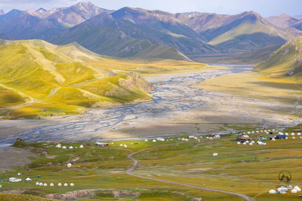 Yurt villages near Kel Suu, Kyrgyzstan