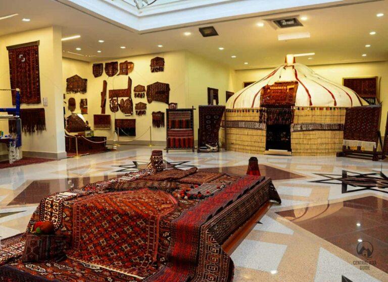 Turkmen carpets in Turkmenistan national carpet museum in Ashgabat