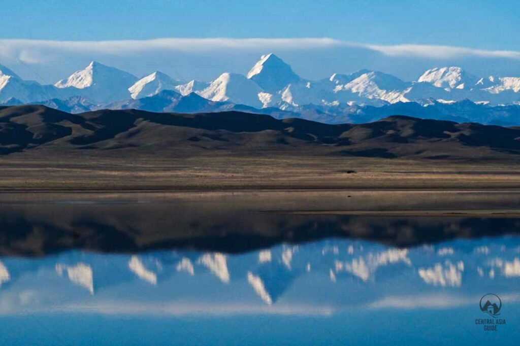 Tuzkol lake in Kazakhstan