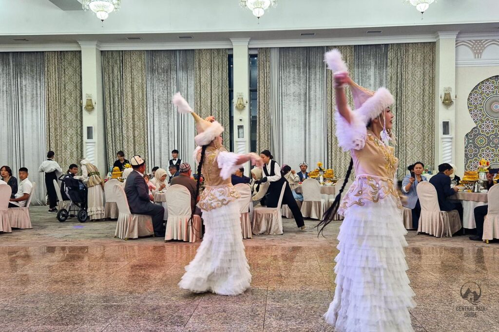 Dance performance in Kyrgyz wedding