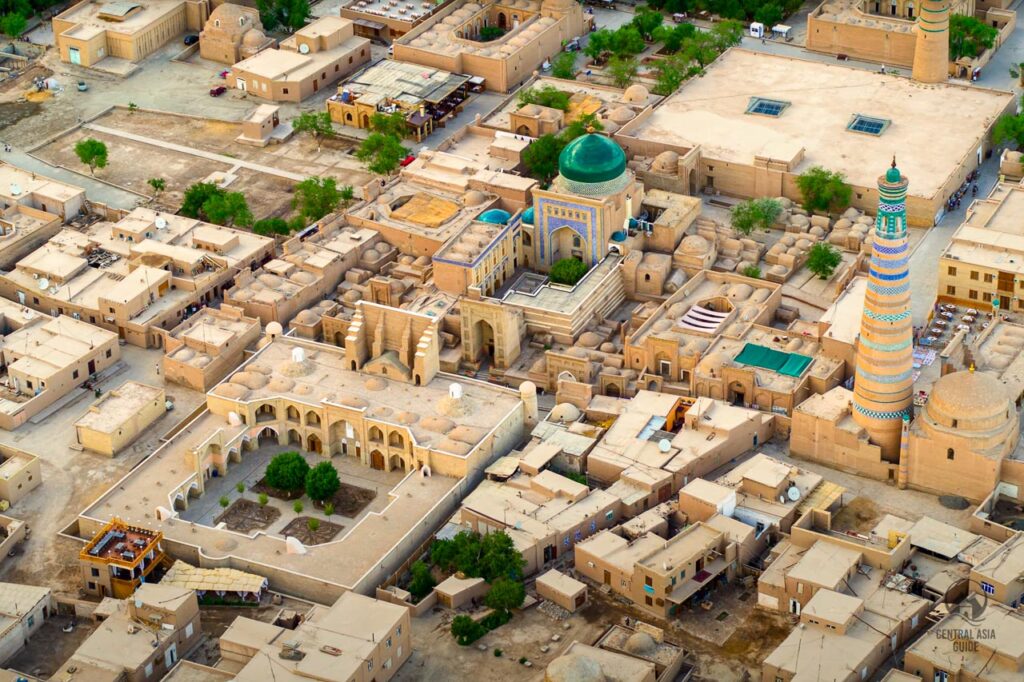 Khiva walled oasis city in Kyzyl Kum desert