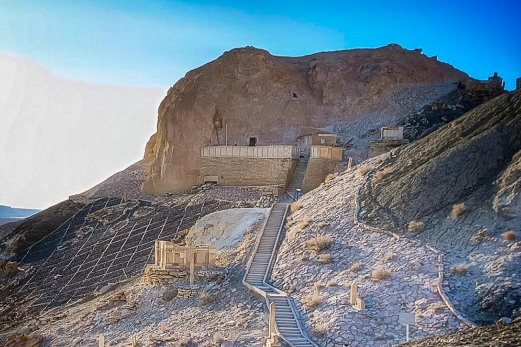 Sacred cave mosque in Mangyshlak, Mangystau