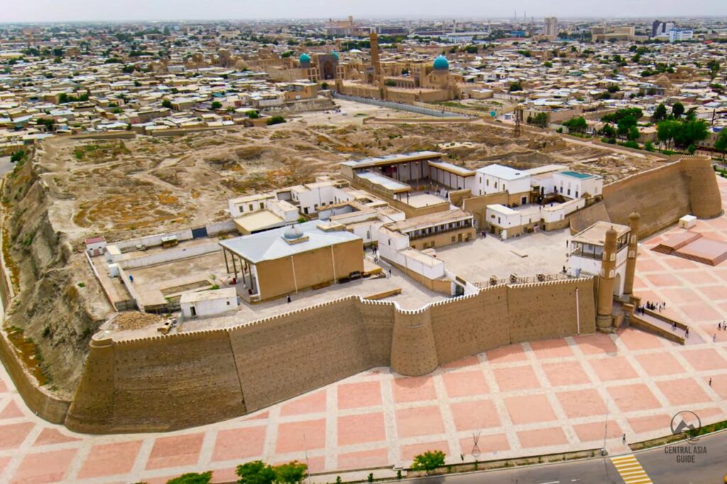 Drone image of Ark of Bukhara