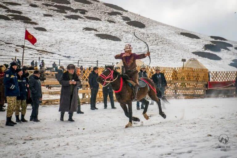 Riding archer in Kyrgyzstan